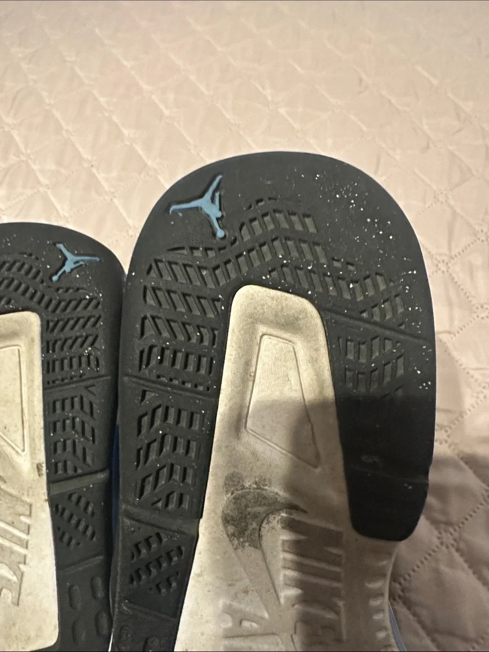 Jordan Black and Blue Glossy Basketball Sneakers